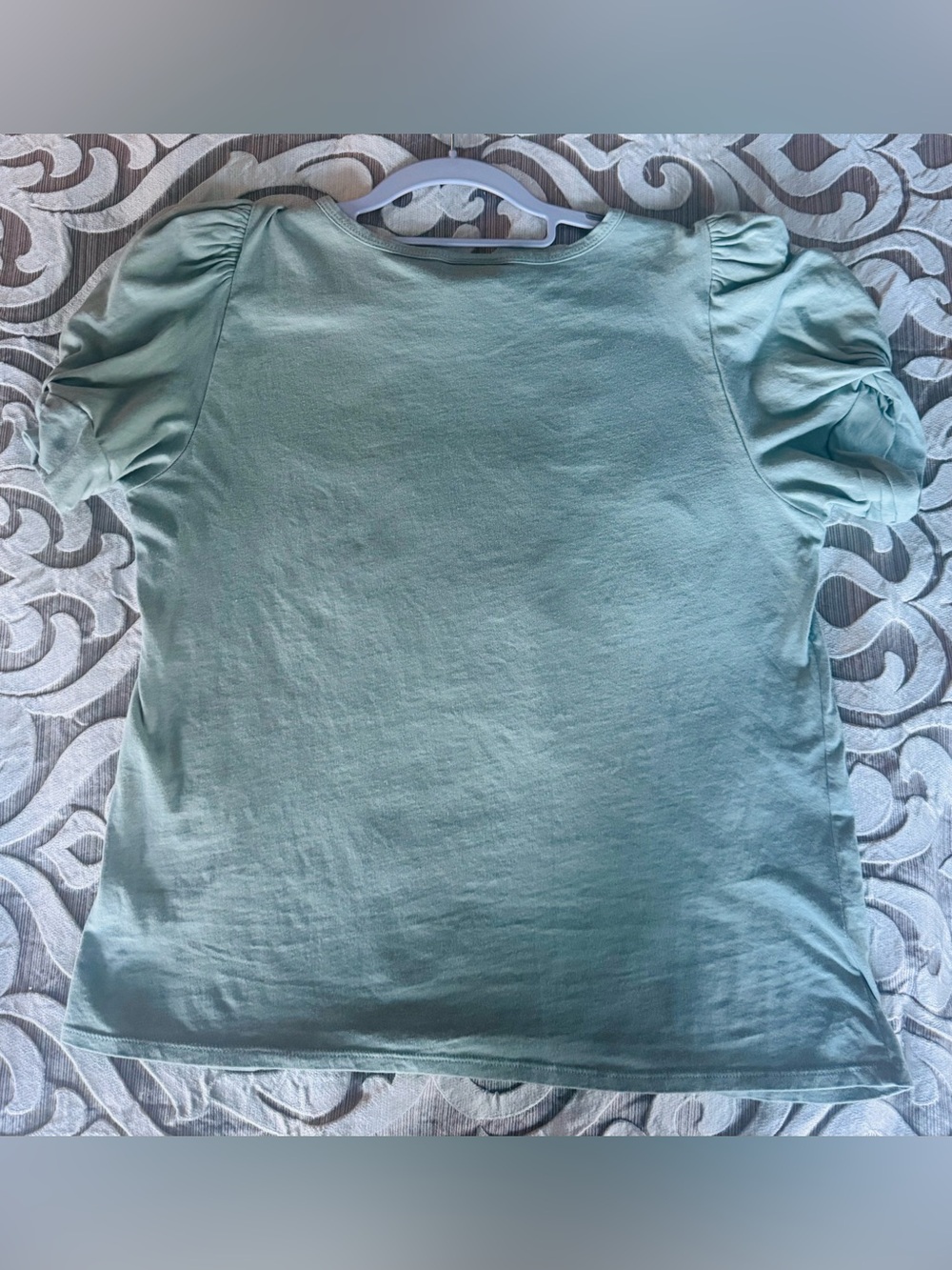 Bobeau - Women's Puff Sleeve Top - Sage Green